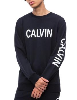 Felpa Calvin Klein Logo Reg negro hombre