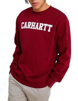Felpa Carhartt College granate hombre