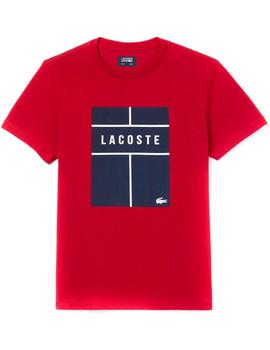 Camiseta Tenis Lacoste Sport TH9462 rojo hombre