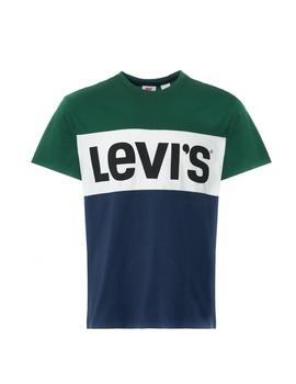 Camiseta Levi’s Color Block Tee verde/azul hombre