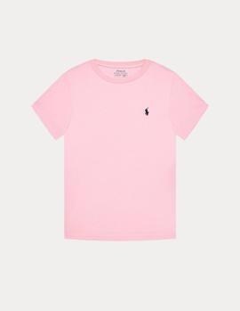 Camiseta Ralph Lauren Cotton Jersey rosa niño