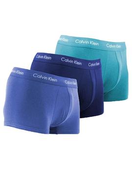 Pack 3 Boxer Calvin Klein Low Rise Trunk Azul