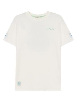 Camiseta elPulpo Back Logo blanco niño