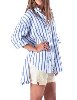 Camisa Tommy Hilfiger Tjw Oversized Stripe blanca