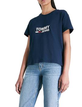 Camiseta Tommy Hilfiger Denim Tjw Flag Tee Mujer a