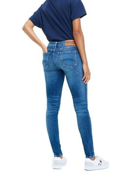 Vaqueros Tommy Jeans Mid Rise Skinny Nora azul