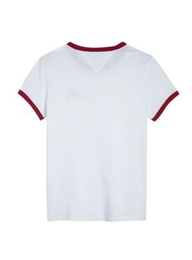 Camiseta Tommy Denim TJW Signature Ringer blanco