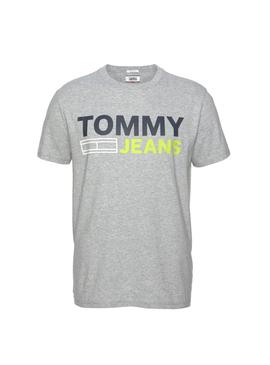 Camiseta Tommy Denim Essential Logo gris hombre