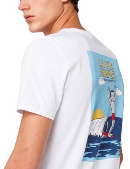 Camiseta Edmmond Studio La Vie Surf  blanco hombre