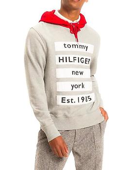 Felpa Tommy Hilfiger Relaxed Contrast Detail gris