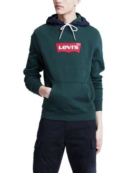 Felpa Levi's Modern HM Hoodie Contrast verde hombre