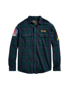Camisa Ralph Lauren Military GI cuadros verde hombre