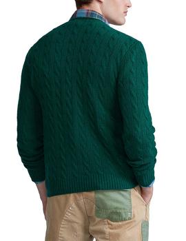 Jersey Ralph Lauren Cable Wool Cashmere verde hombre