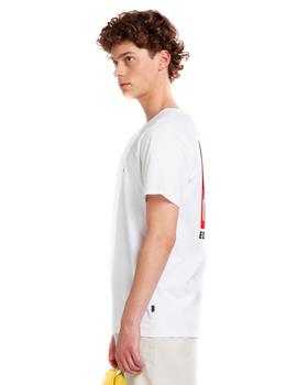 Camiseta Edmmond Geo Surf Tee blanco hombre