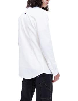 Camisa Tommy Jeans Stretch Oxford blanco hombre