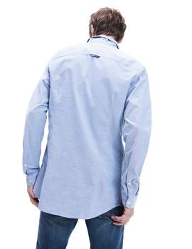 Camisa Tommy Jeans Stretch Oxford azul hombre