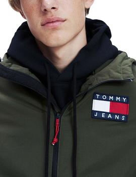Chaqueta Tommy Jeans Padded Nylon verde hombre