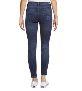 Vaqueros Tommy Jeans Mid Rise Skinny Nora 7/8 Zip azul mujer
