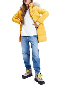 Plumífero Tommy Jeans Modern Puffa amarillo mujer