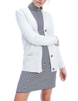 Chaqueta Tommy Jeans Essential Cardigan gris mujer