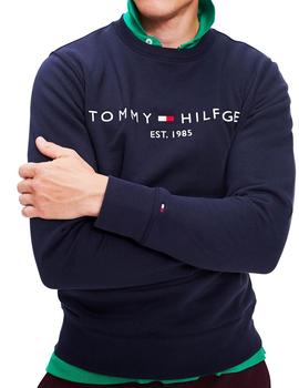 Felpa Tommy Hilfiger Logo marino hombre