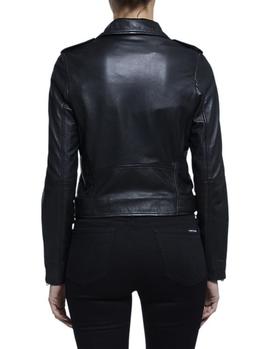 Chaqueta Calvin Klein Leather Biker negro mujer