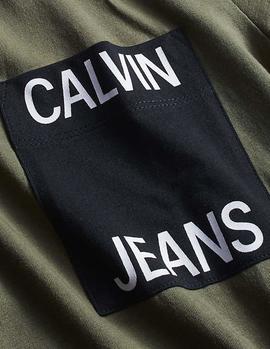Camiseta Calvin Klein Pocket Slim verde hombre