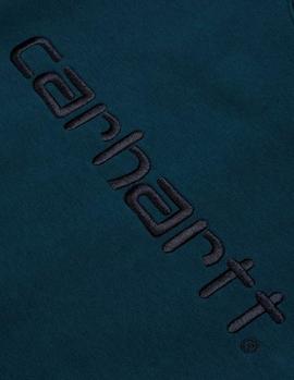 Felpa Carhartt Logo azul hombre