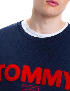 Jersey Tommy Denim Tjm Bold Logo marino hombre