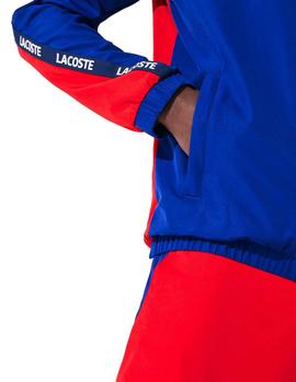 Chaqueta Lacoste Sport BH8844 azul rojo hombre