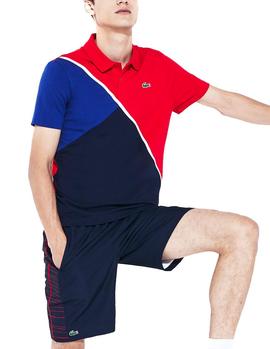 Polo Lacoste Sport Tennis marino/rojo hombre