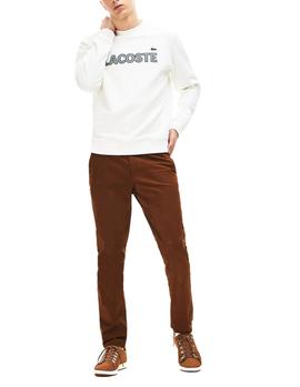 Pantalones Lacoste HH9553 Slim Stretch Chino marrón hombre