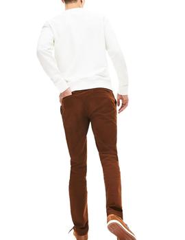 Pantalones Lacoste HH9553 Slim Stretch Chino marrón hombre