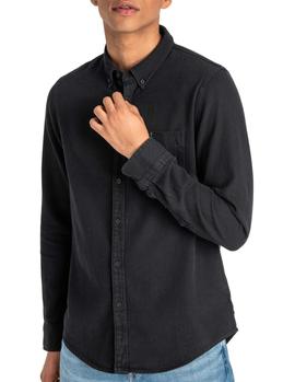 Camisa Lee Button Down negro hombre