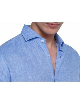 Camisa Lino Edmmond Gent Shirt Light Blue