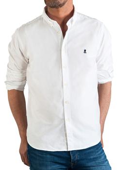Camisa El Pulpo Oxford Logo Marino blanco hombre