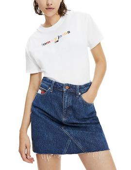 Camiseta Tommy Jeans Multicolor Logo blanco mujer