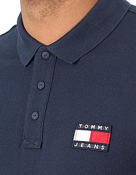 Polo Tommy Jeans Flag marino hombre