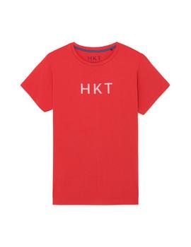 Camiseta HKT by Hackett Logo rojo hombre