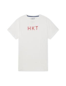 Camiseta HKT by Hackett Logo blanco hombre