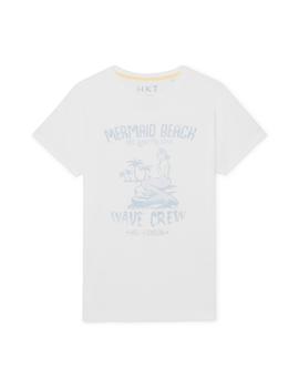 Camiseta HKT by Hackett Mermaid blanco hombre