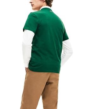 Camiseta Lacoste TH5097 Print Cocodrilo verde hombre
