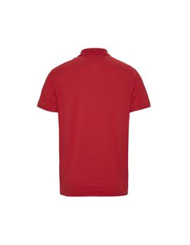 Polo Tommy Jeans Classics Solid Stretch rojo hombre