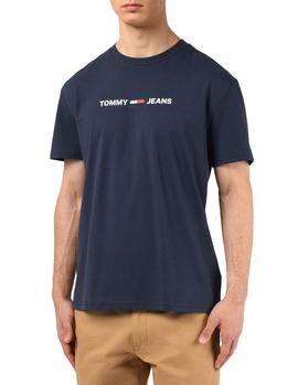Camiseta Tommy Jeans Straight Small Logo marino hombre