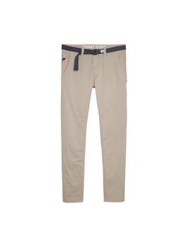 Pantalones Tommy Jeans Tapered Belted beige hombre