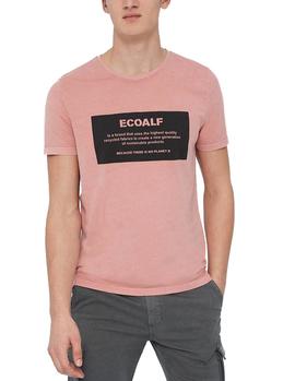 Camiseta Ecoalf Natal Label rosa hombre