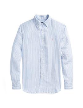 Camisa Ralph Lauren Linen Stripe azul hombre
