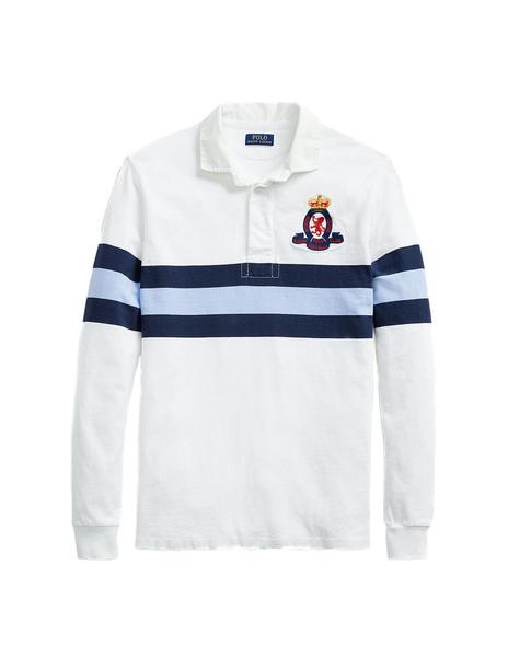 Polo Ralph Classic Fit Striped blanco hombr