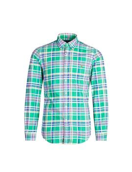 Camisa Ralph Lauren Slim Fit cuadros verde hombre