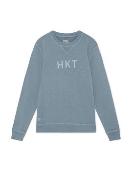 Felpa HKT by Hackett Logo Crew Neck azul hombre